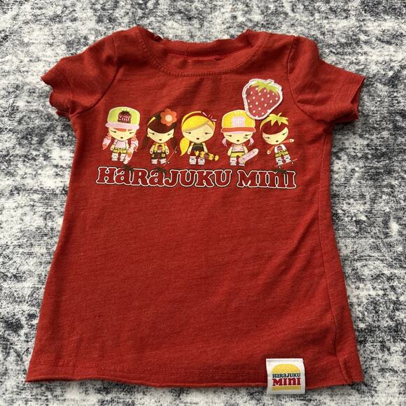 2T Gwen Stefani Harajuku Mini Top No Doubt Lovers Shirt Skateboard Strawberry - Picture 1 of 8